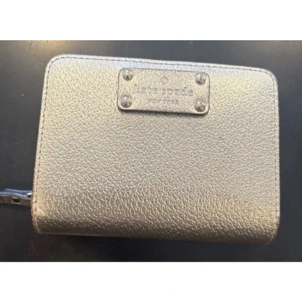 Kate Spade Wellesley Tellie Zip Around Wallet Metallic Gold
